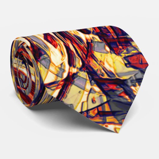 Krieg der Orangenbänder gegen Rot, über Graufonds Krawatte (Gerollt)