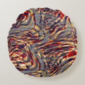 Krieg der Orangenbänder gegen Rot, über Graufonds Rundes Kissen (Vorderseite)