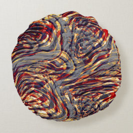 Krieg der Orangenbänder gegen Rot, über Graufonds Rundes Kissen