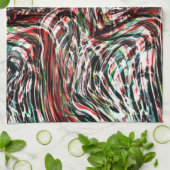 Krieg der roten Bänder gegen Cyan Geschirrtuch (Gefaltet)