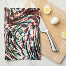 Krieg der roten Bänder gegen Cyan Geschirrtuch