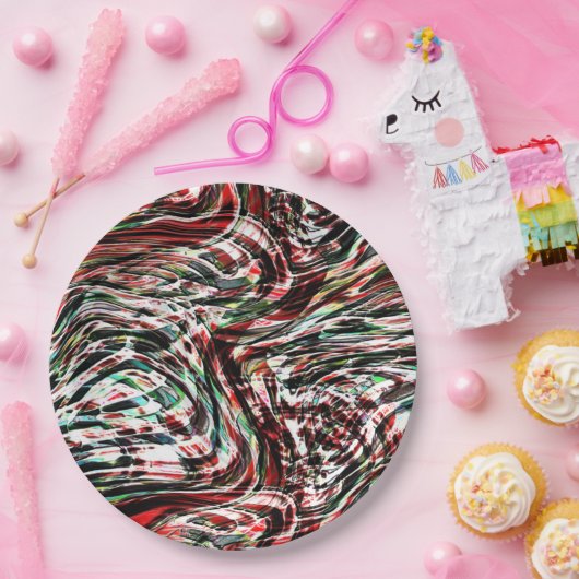 Krieg der roten Bänder gegen Cyan Pappteller (Party)