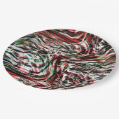 Krieg der roten Bänder gegen Cyan Pappteller (Schrägansicht)