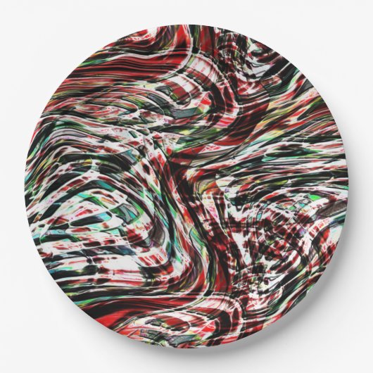 Krieg der roten Bänder gegen Cyan Pappteller (Vorderseite)