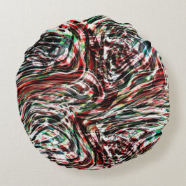 Krieg der roten Bänder gegen Cyan Rundes Kissen