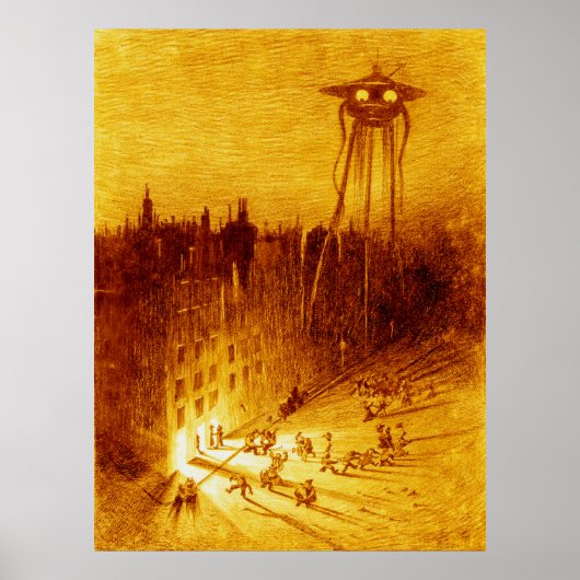 Krieg der Welt H G Wells Alvim Corréa 1906 Poster (Vorne)