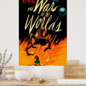 Krieg der Welten 1953 Kinostart Poster (Küche)