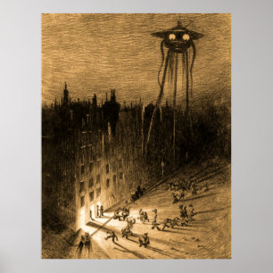 Krieg der Welten die betrunkene Menge Poster