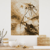 Krieg der Weltmartianer im Thames Valley Poster (Küche)