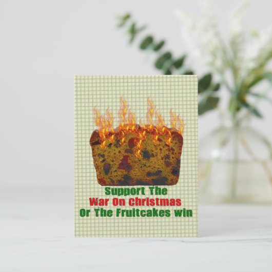 Krieg gegen Obst und Gemüse Postkarte (Stehend Vorderseite)