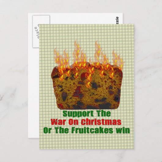 Krieg gegen Obst und Gemüse Postkarte (Vorne/Hinten)