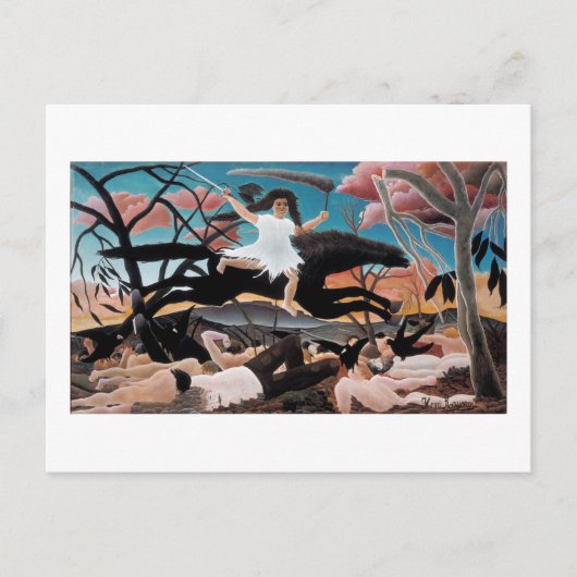 Krieg, Henri Rousseau, 1894 Postkarte (Vorderseite)