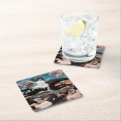 Krieg, Henri Rousseau, 1894 Rechteckiger Pappuntersetzer (Vor Ort)