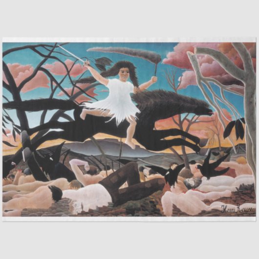 Krieg, Henri Rousseau, 1894 Seidenpapier (Vorderseite)