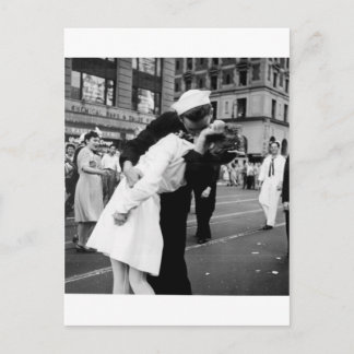 Krieg im Times Square auf Wiedersehen küssen Postkarte