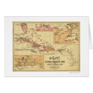 Krieg in Westindien Karte 1898