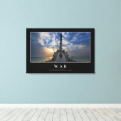 Krieg: Inspiration Zitat 2 Leinwanddruck (Insitu (Holzboden))