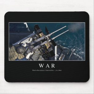 Krieg: Inspiration Zitat 3 Mousepad