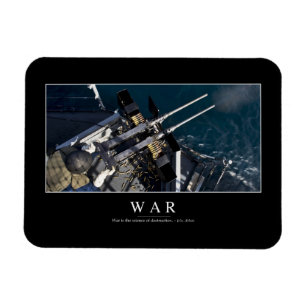 Krieg: Inspirierend Zitat 3 Magnet