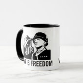 Krieg ist Freiheits-Tasse Tasse (Vorderseite Links)