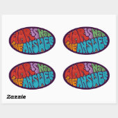 Krieg ist nicht die Antwort Ovaler Aufkleber (Blatt)