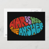 Krieg ist nicht die Antwort Postkarte (Vorne/Hinten)