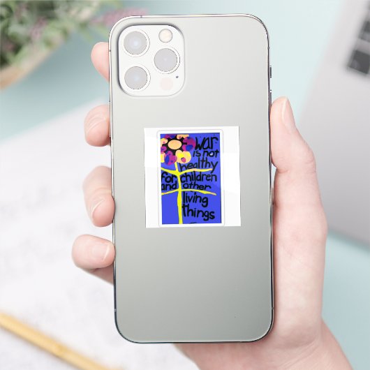 Krieg ist nicht gesund, aufkleber (Telefon)