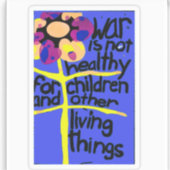 Krieg ist nicht gesund, aufkleber (Vorderseite)