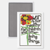 Krieg ist nicht gesund, magnet (Vorderseite/Rückseite)