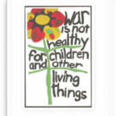 Krieg ist nicht gesund, Sticker (Vorderseite)