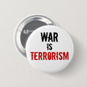 KRIEG, IST, TERRORISMUS BUTTON (Vorne & Hinten)
