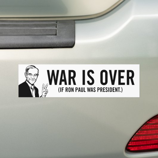 Krieg ist über Ron Paul Autoaufkleber (Auf Auto)