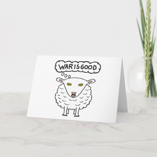 Krieg - Krieg ist gut Feiertagskarte (Vorderseite)