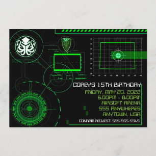 Krieg laden MilitärAirsoft 12x18 Wyoming ein Einladung