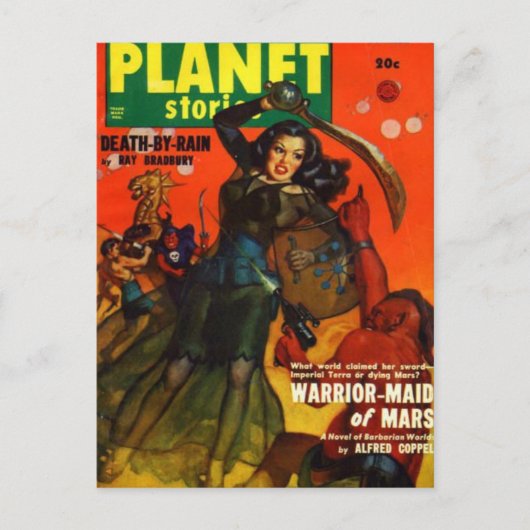 Krieg Maiden auf Mars Postkarte (Vorderseite)