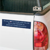 Krieg mit Islam oder Christentum? Autoaufkleber (Auf Lkw)