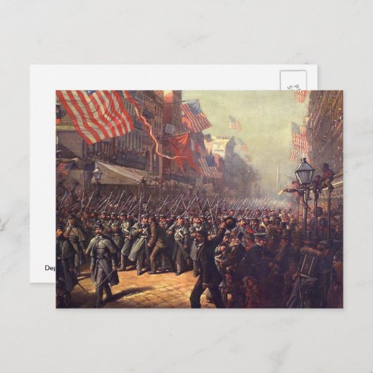 Krieg Postkarte (Vorne/Hinten)