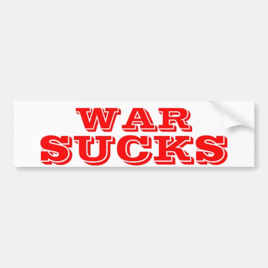 KRIEG SIND ZUM KOTZEN AUTOAUFKLEBER (Vorne)