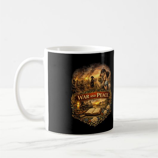 Krieg und Frieden Kaffeetasse (Links)