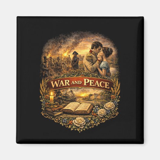Krieg und Frieden Magnet (Vorne)