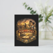 Krieg und Frieden Postkarte (Stehend Vorderseite)