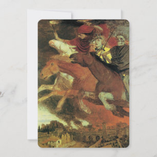 Krieg von Arnold Böcklin, Vintage Halloween Einladung
