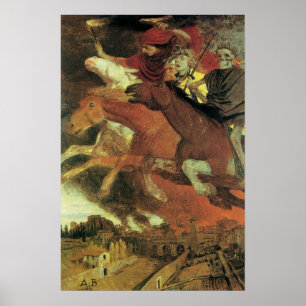Krieg von Arnold Böcklin, Vintage Symbolismus Klas Poster
