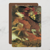 Krieg von Arnold Bocklin, Vintages Halloween Einladung (Vorne/Hinten)