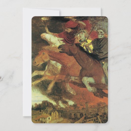 Krieg von Arnold Bocklin, Vintages Halloween Einladung (Vorderseite)