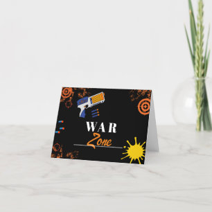 Krieg Zone Dart Gun Geburtstagsparty Versorgung Dankeskarte