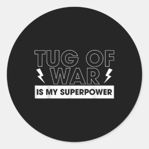 Krieg zu umarmen ist meine Supermacht Runder Aufkleber