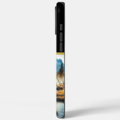 Krieger am Fluss mit Bison Case-Mate iPhone Hülle (Rückseite / Links)