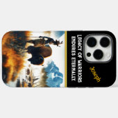 Krieger am Fluss mit Bison Case-Mate iPhone Hülle (Rückseite (Horizontal))