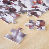 Krieger amerikanischer Robin im Winter Puzzle (Seite)